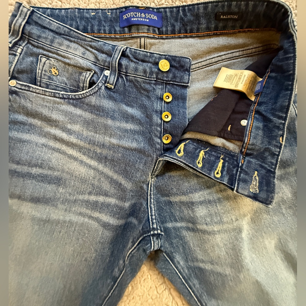 Scotch & Soda Slim Men's Denim Jeans in Medium Blue Wash